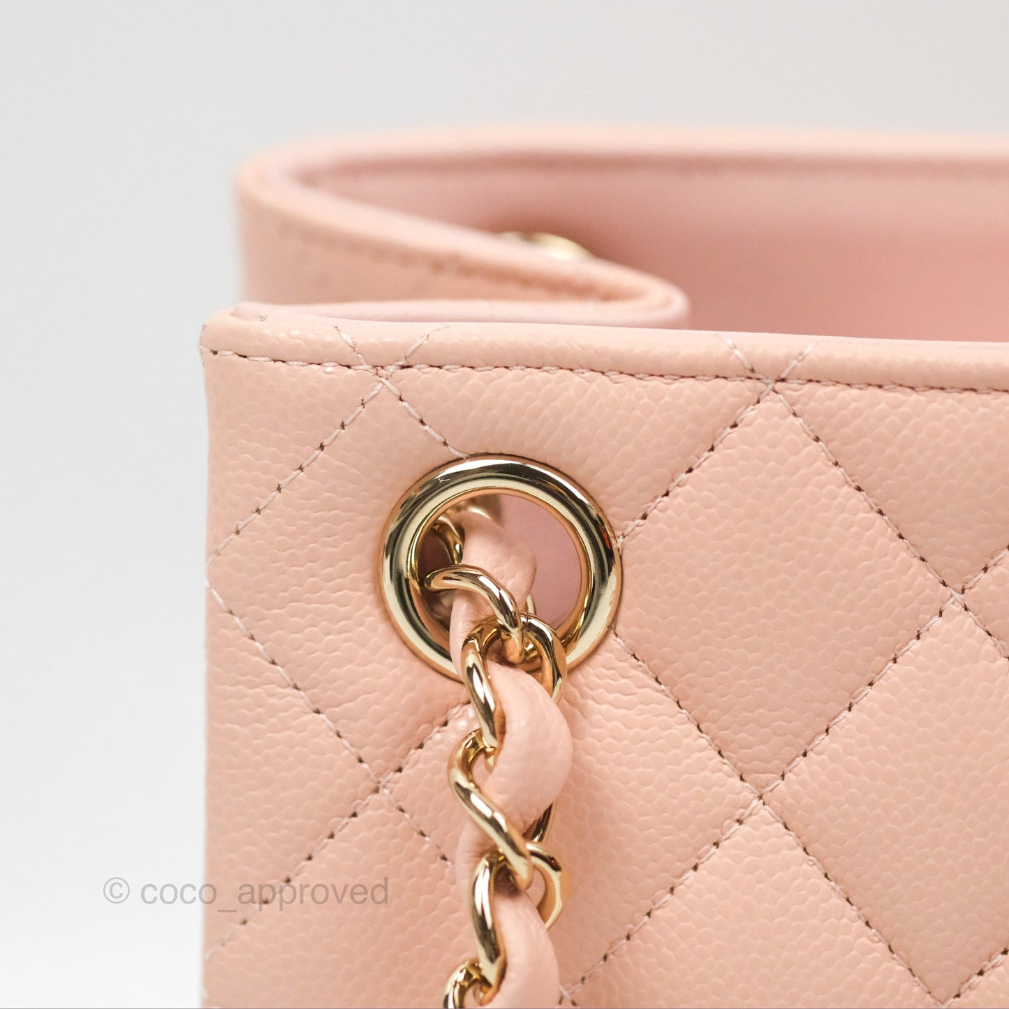Chanel Mini Bucket Tote Pink Caviar Gold Hardware 22S