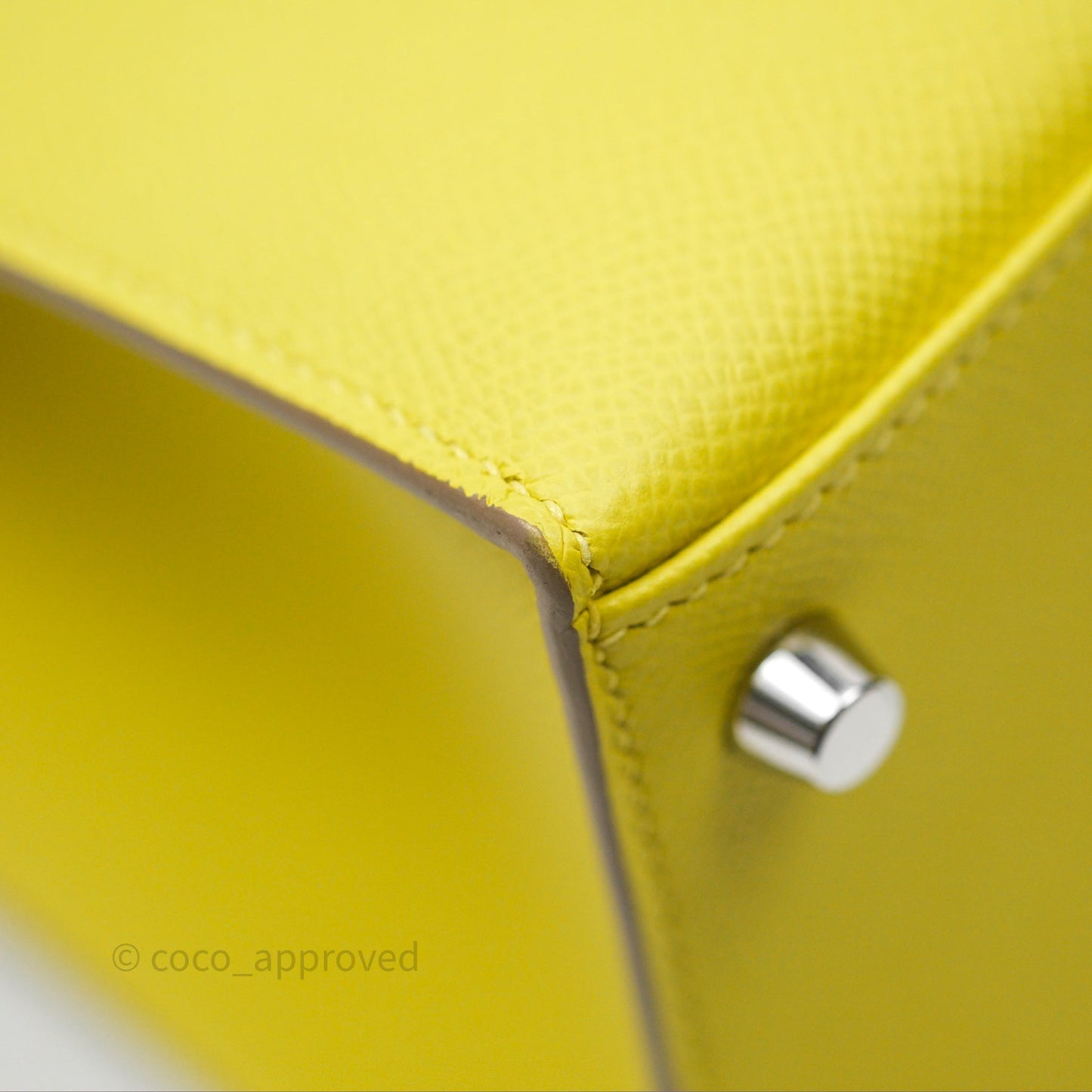 Hermès Kelly 28 Lime 9R Epsom Palladium Hardware
