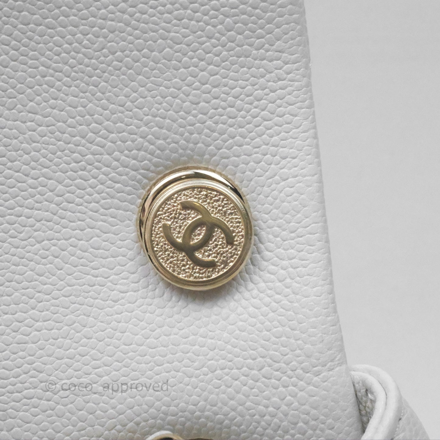 Chanel Small Duma Backpack White Caviar Gold Hardware