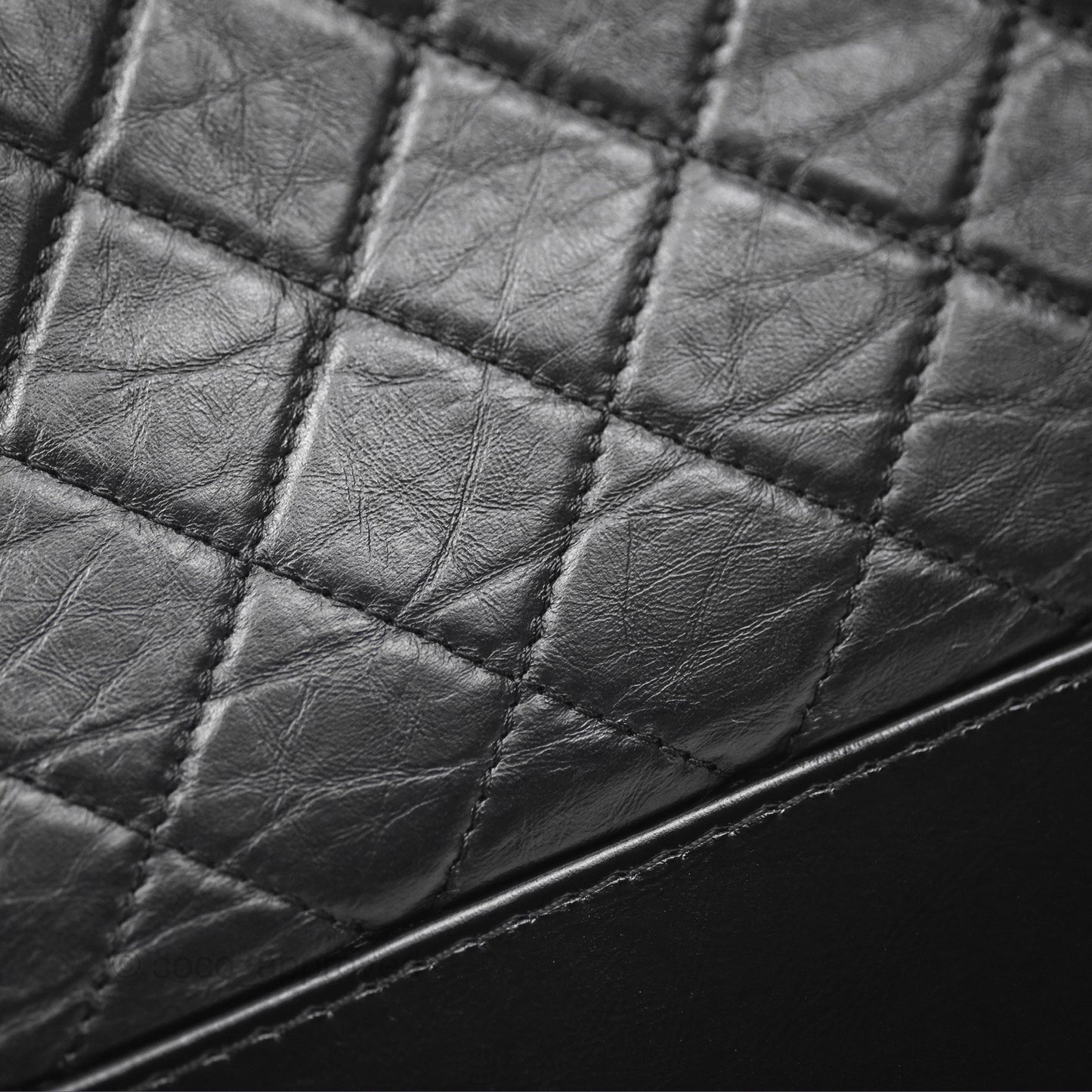 Chanel New Medium Gabrielle Hobo Quilted Black Aged Calfskin