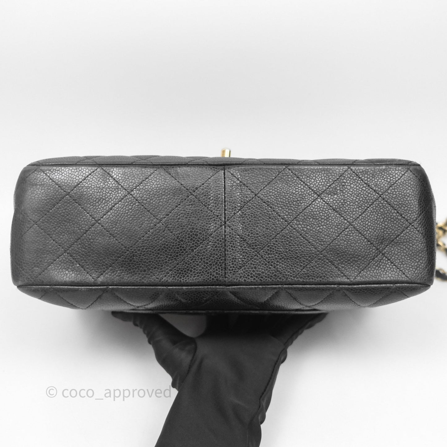 Chanel Jumbo Single Flap Black Caviar Gold Hardware⁣⁣