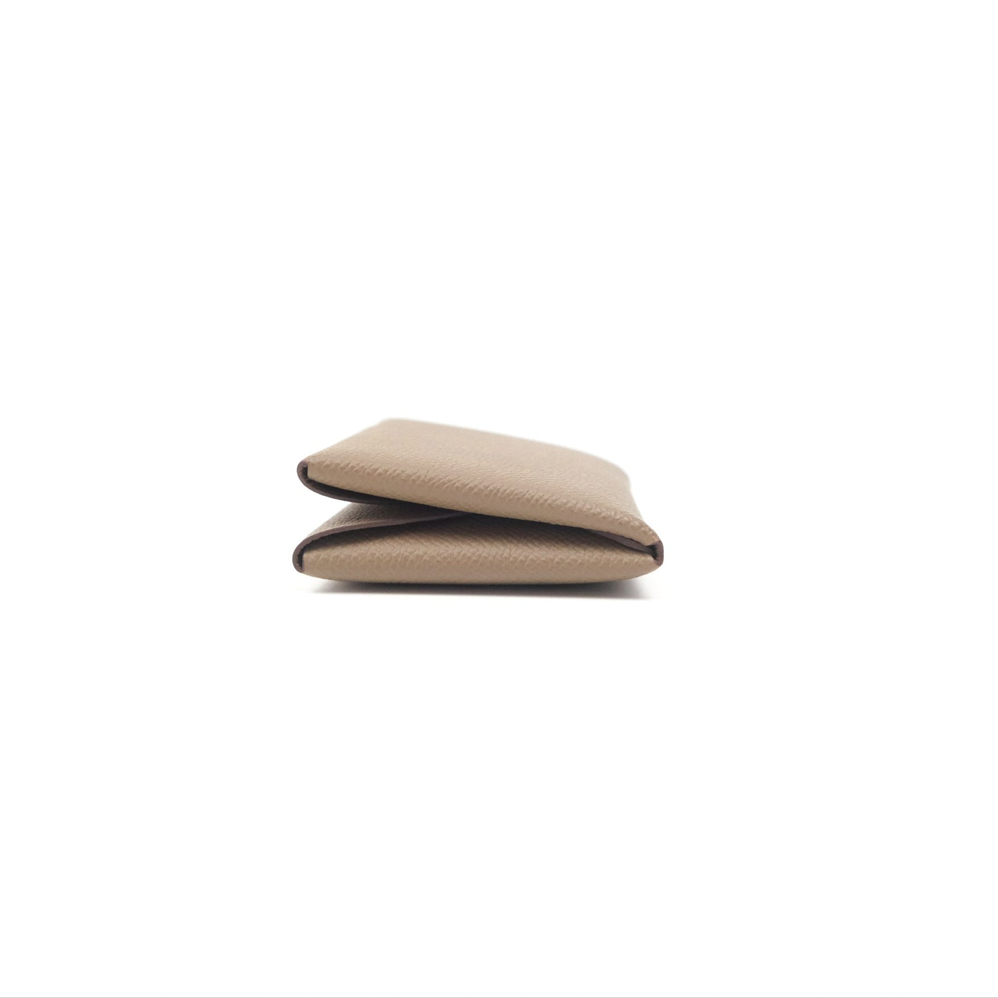 Hermès Calvi Duo Compact Card Holder Etoupe Epsom