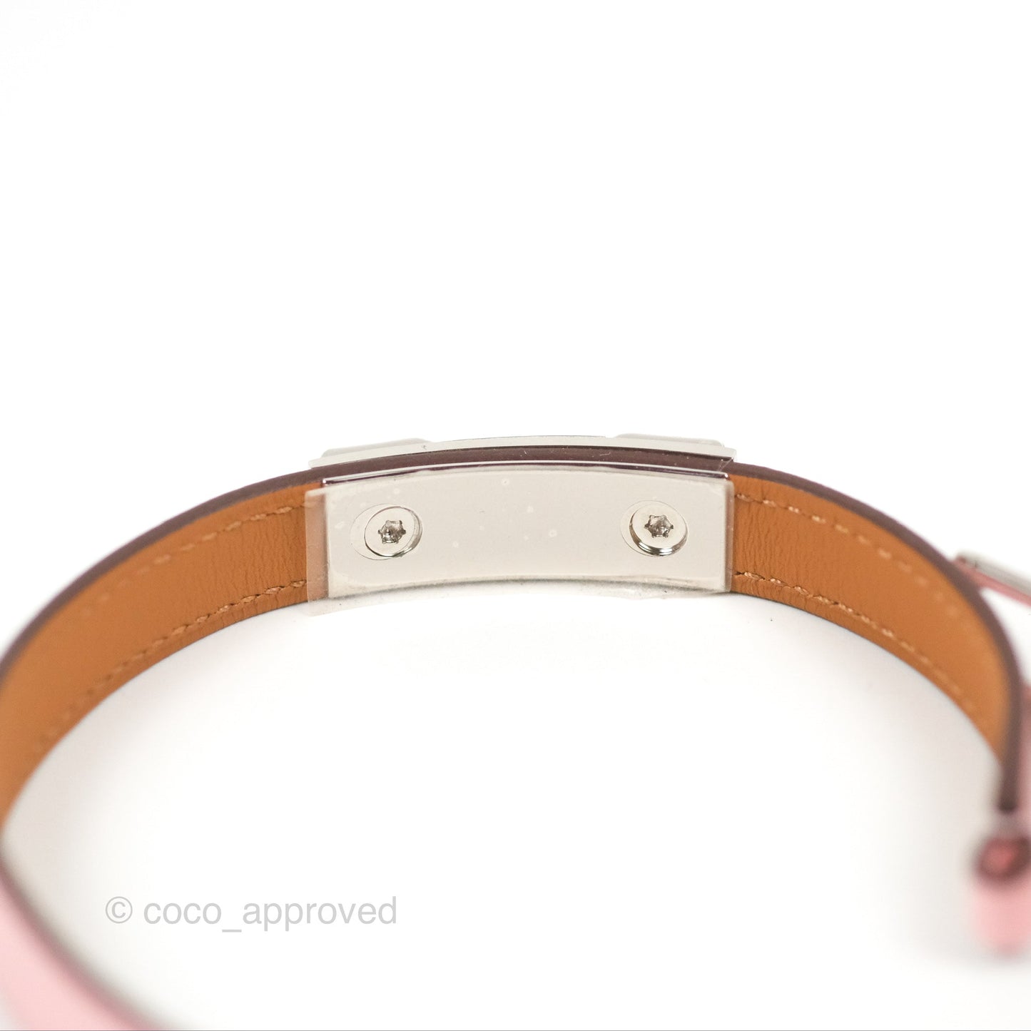 Hermès Rivale Double Tour Bracelet Rose Sakura Swift Palladium Hardware