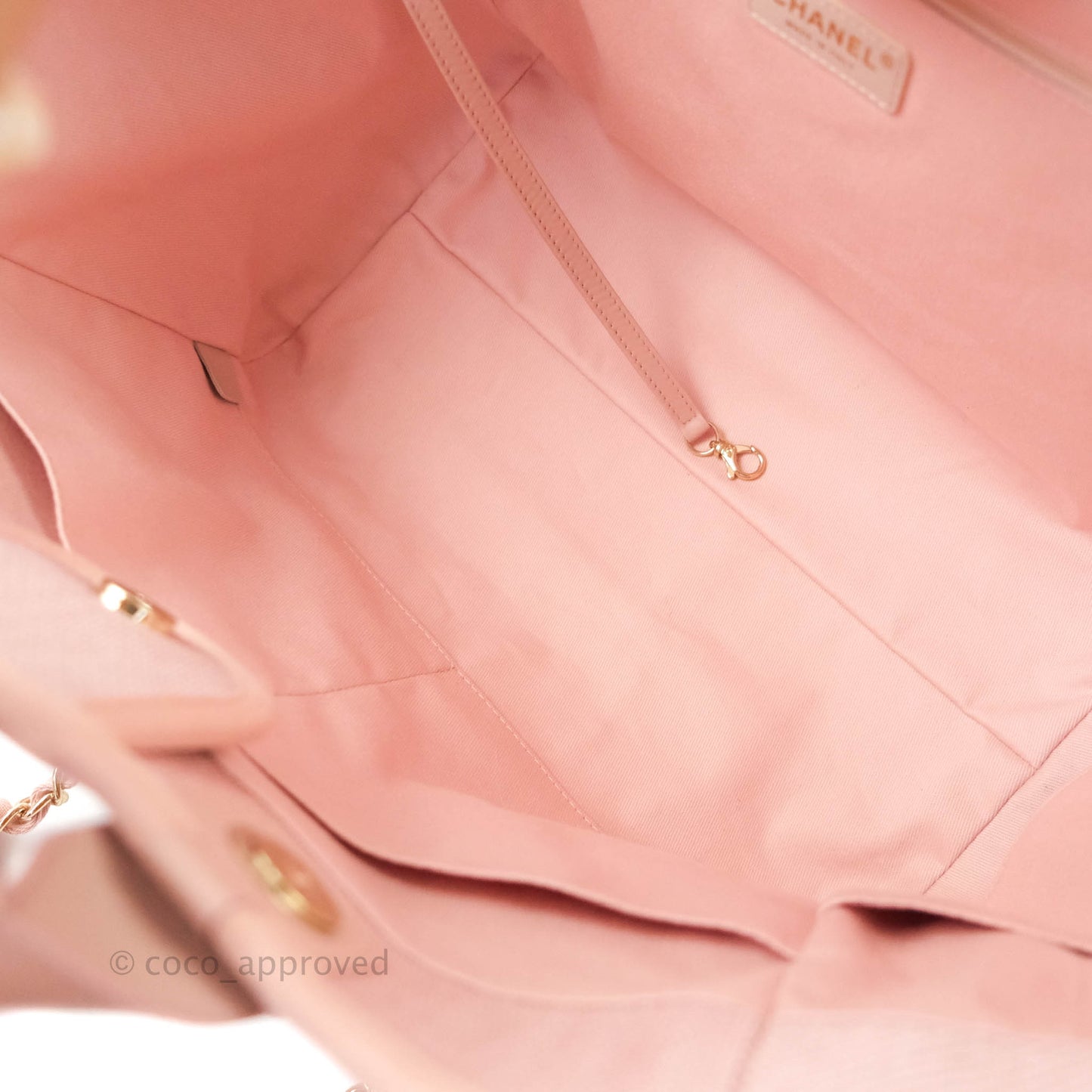 Chanel Large Deauville Pink Canvas 20A