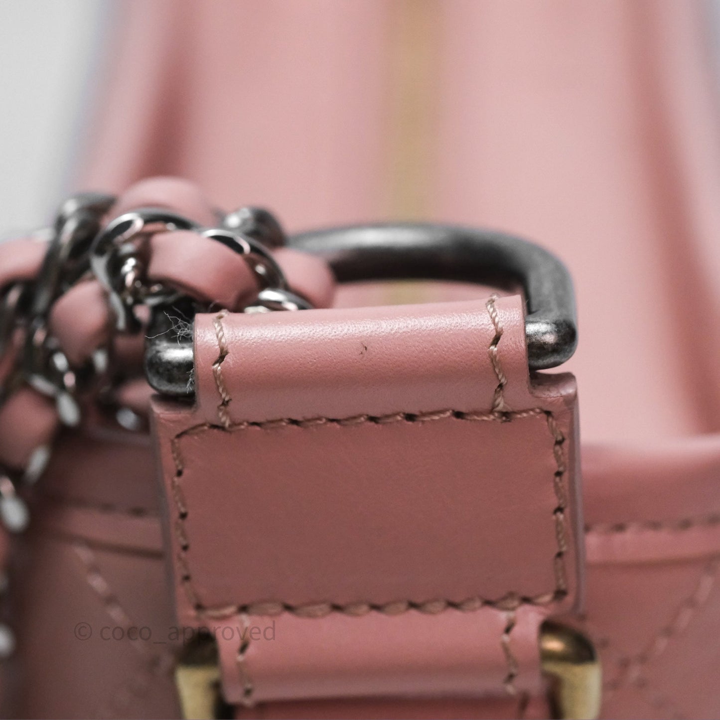 Chanel Small Gabrielle Hobo Quilted Pink Aged Calfskin