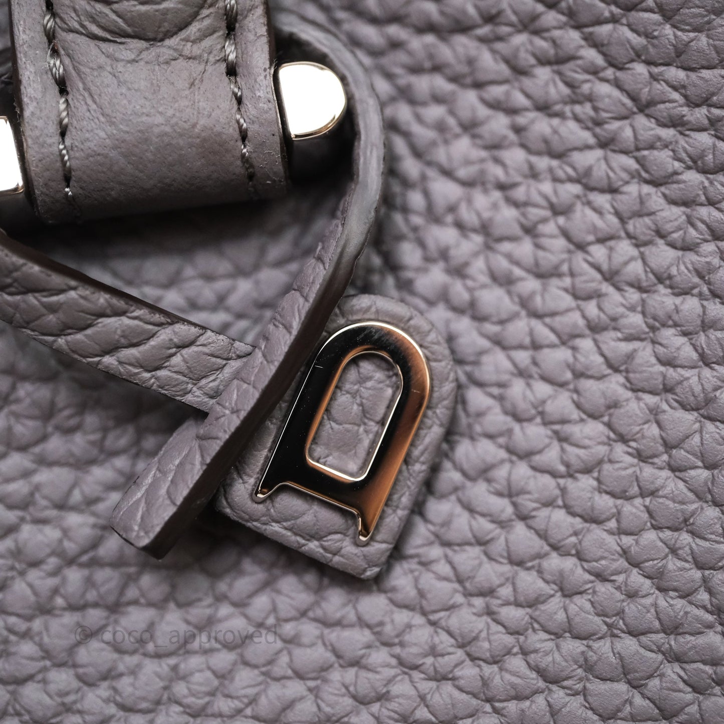 Delvaux Cool Box Mini Taurillon Soft Grained Grey Calfskin Silver Hardware