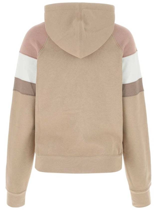 Luxury Saint Laurent Front Logo Cotton Hoodie Beige