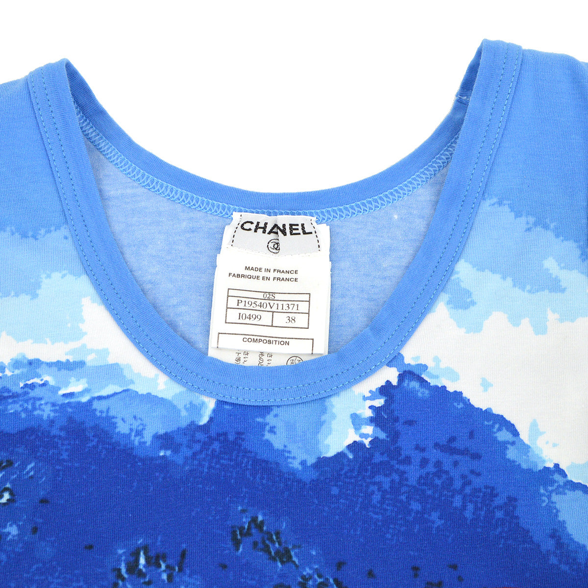 Luxury Chanel Surf Line Sleeveless Tops Blue 02S #38