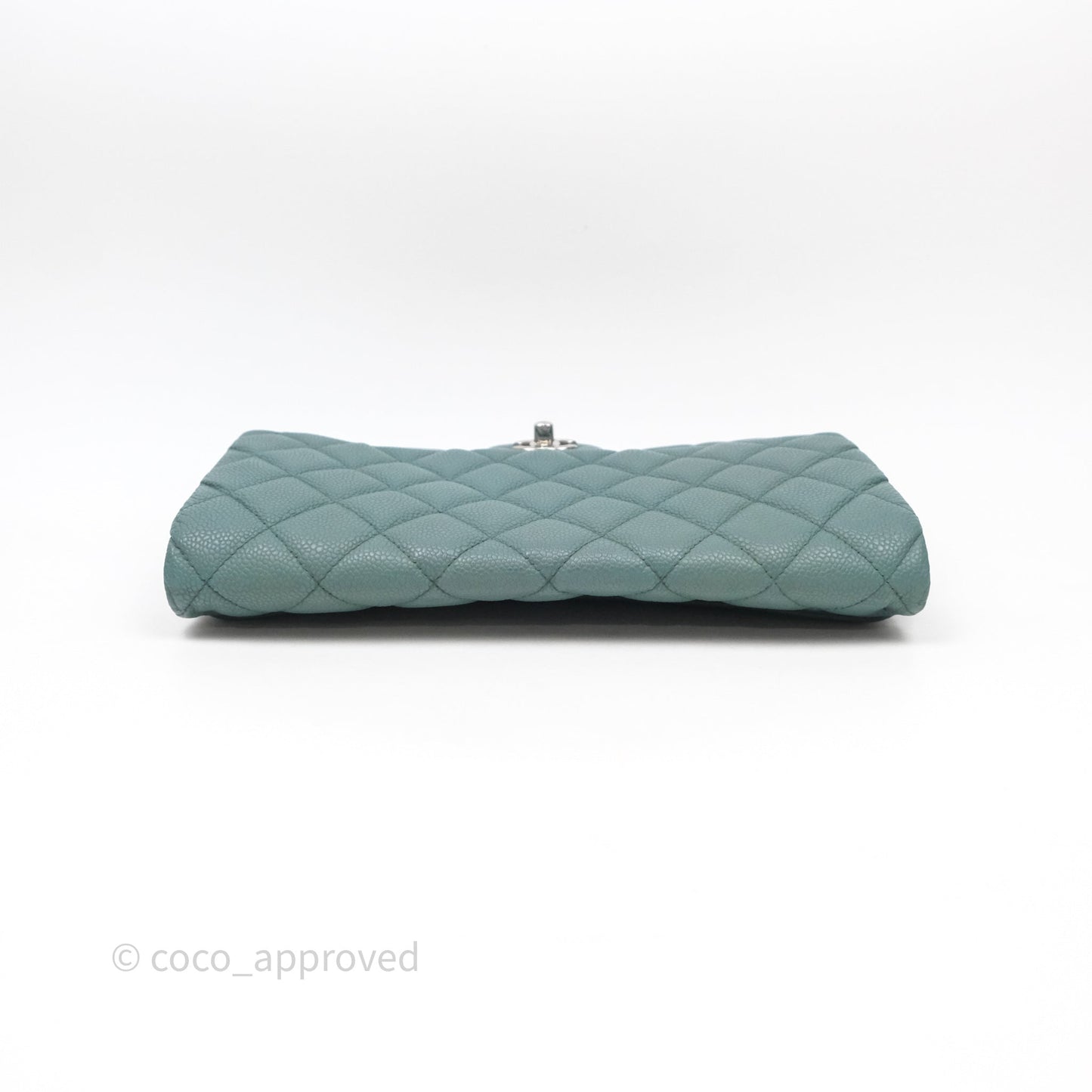 Chanel Quilted Clutch with Chain Green Caviar Gold Hardware