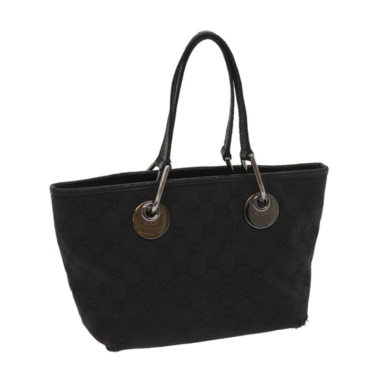 GUCCI GG Canvas Hand Bag Black 120844  65019