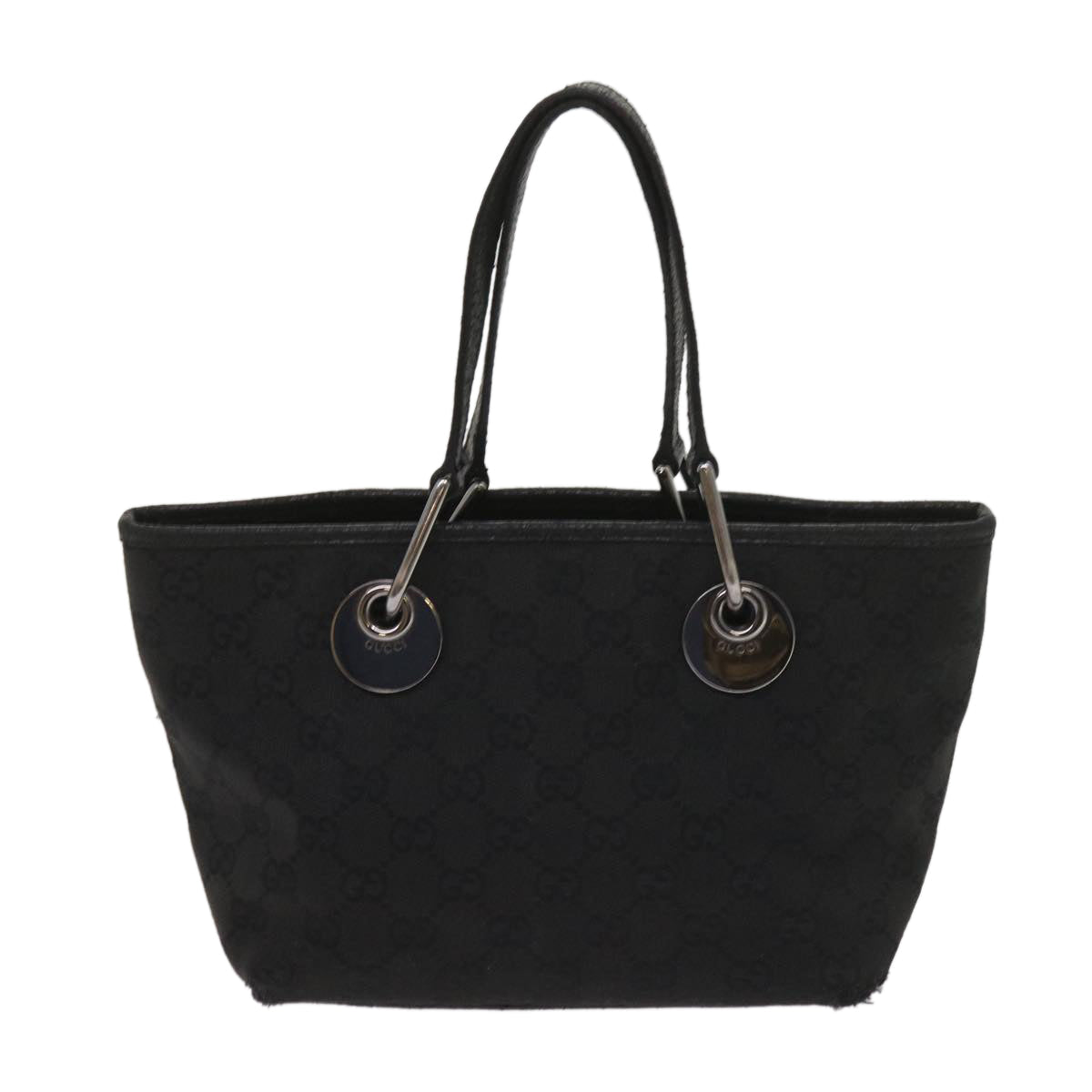 GUCCI GG Canvas Hand Bag Black 120844  65019