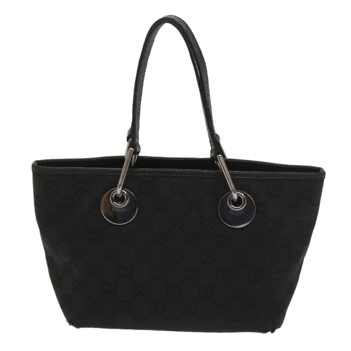 GUCCI GG Canvas Hand Bag Black 120844  65019