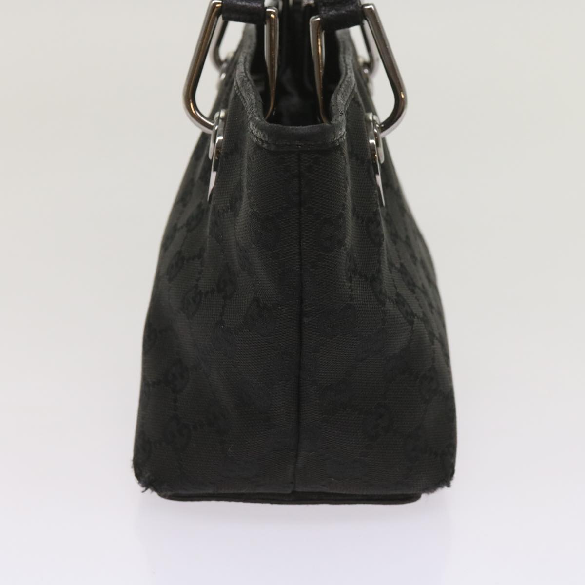 GUCCI GG Canvas Hand Bag Black 120844  65019