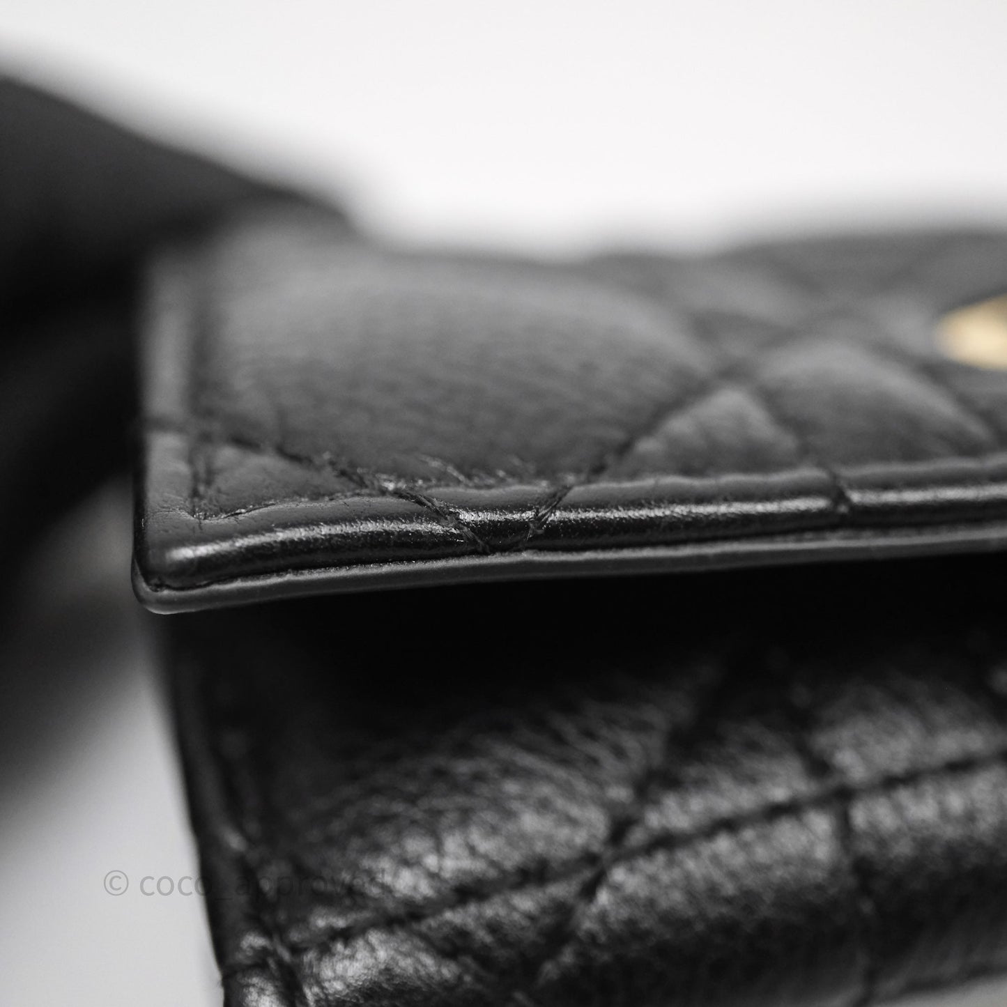 Dior Caro Glycine Wallet Black Supple Cannage Calfskin Gold Hardware