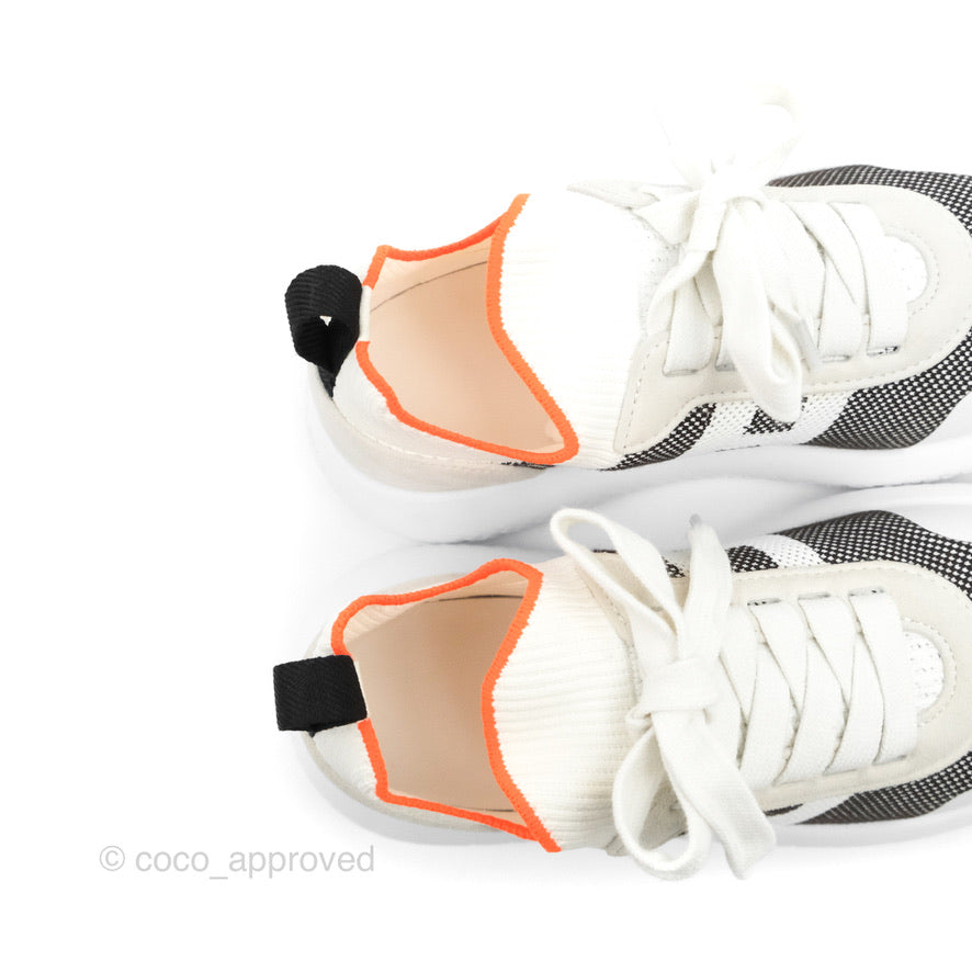 Hermès Crew Sneakers Knit White/Gris Size 36