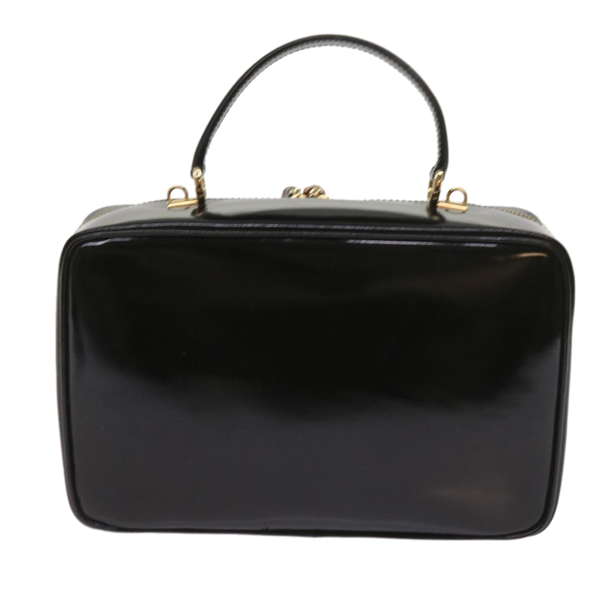 GUCCI Bamboo Hand Bag Patent leather 2way Black 000 2122  65052