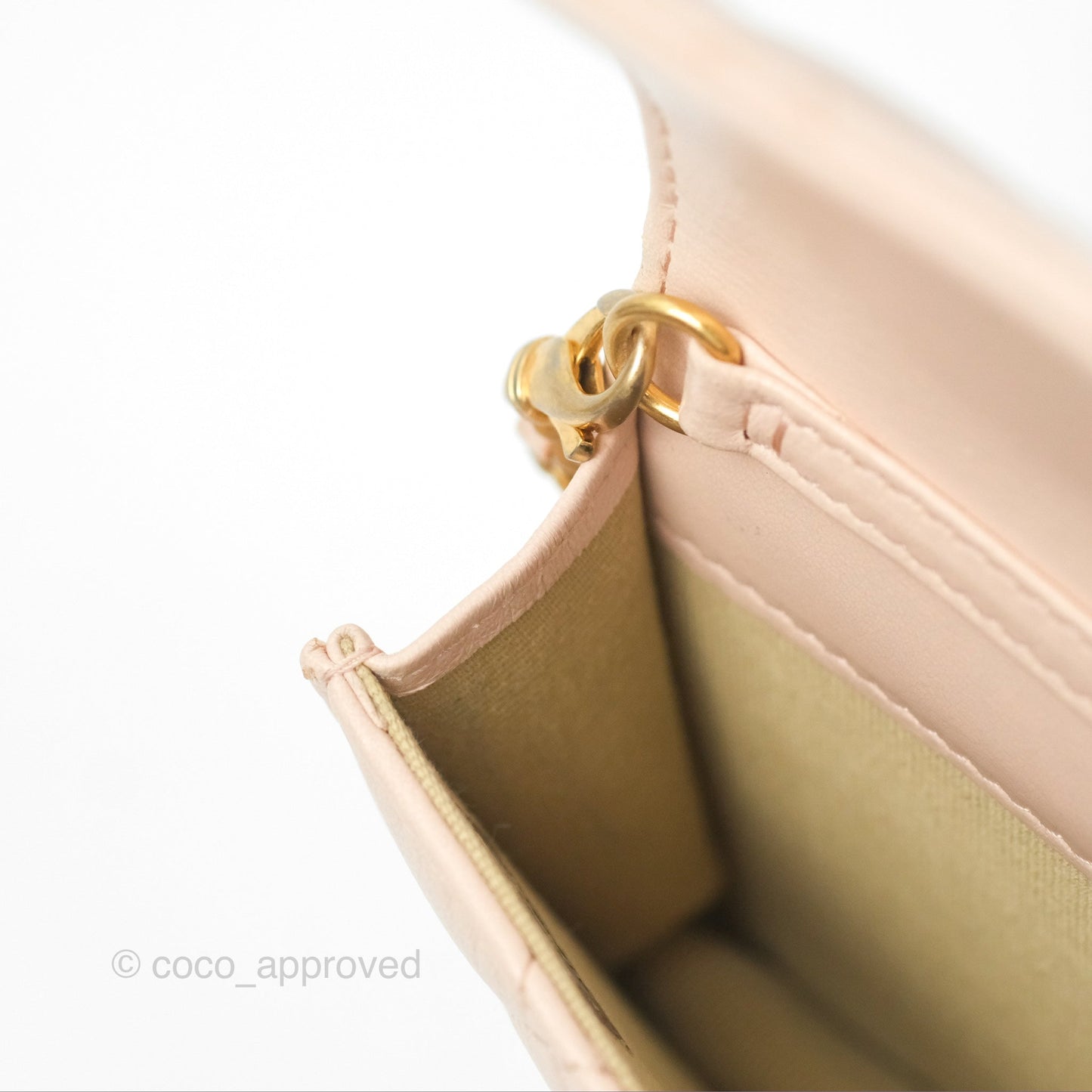 Chanel Mini Pearl Crush Clutch With Chain Belt Rose Clair Pink Aged Gold Hardware