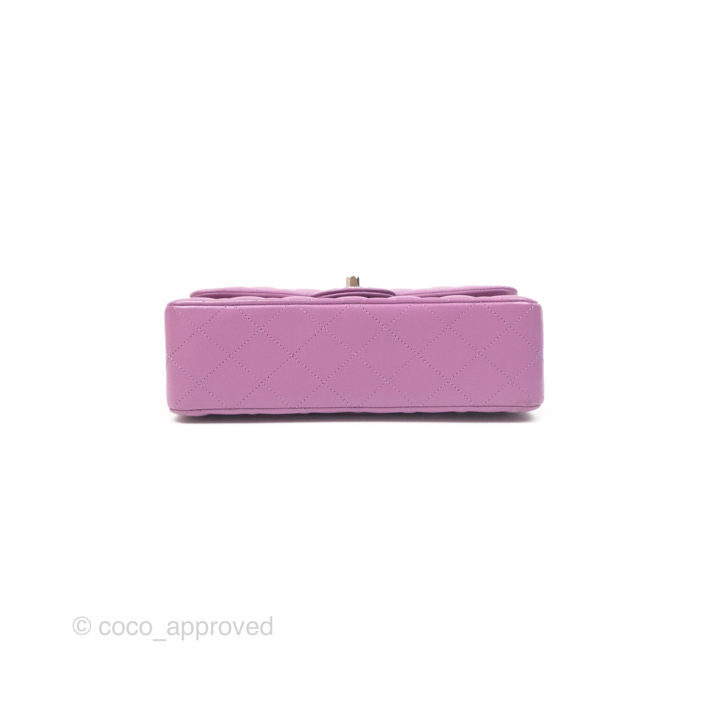 Chanel Small Classic Flap Quilted Purple Lambskin Silver Hardware