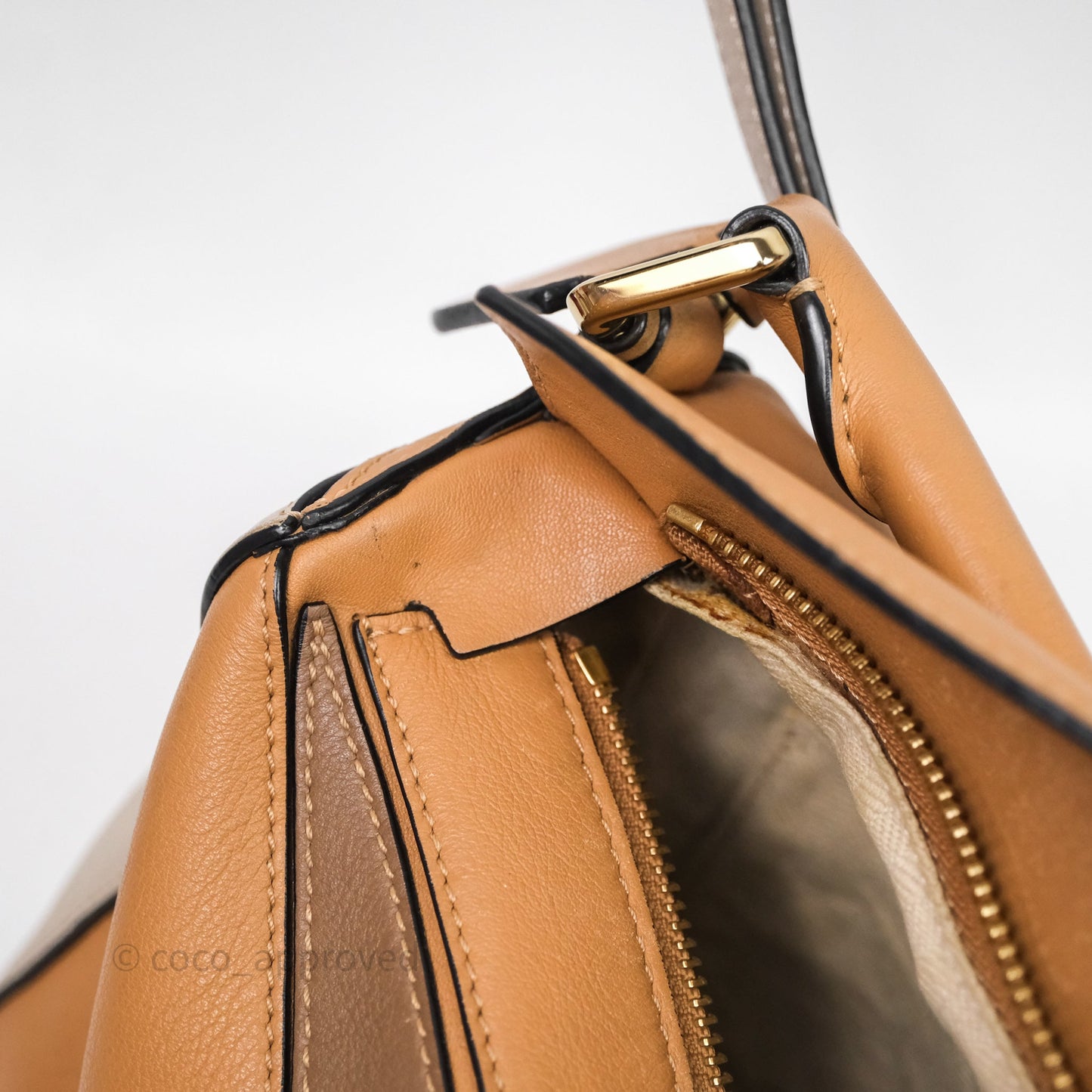 Loewe Small Puzzle Bag Warm Desert & Mink Two Tone Calfskin