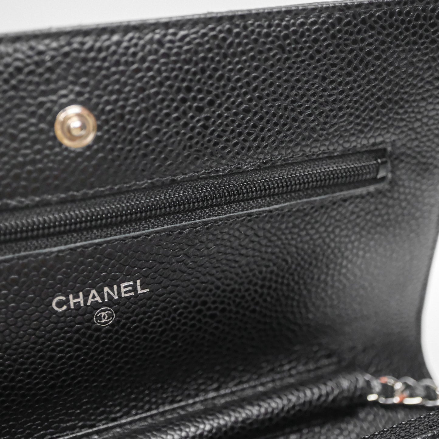 Chanel Quilted Classic WOC Black Caviar Silver Hardware