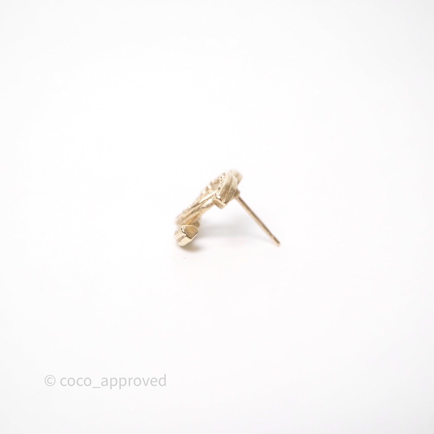 Chanel CC Earrings Gold Tone 21A