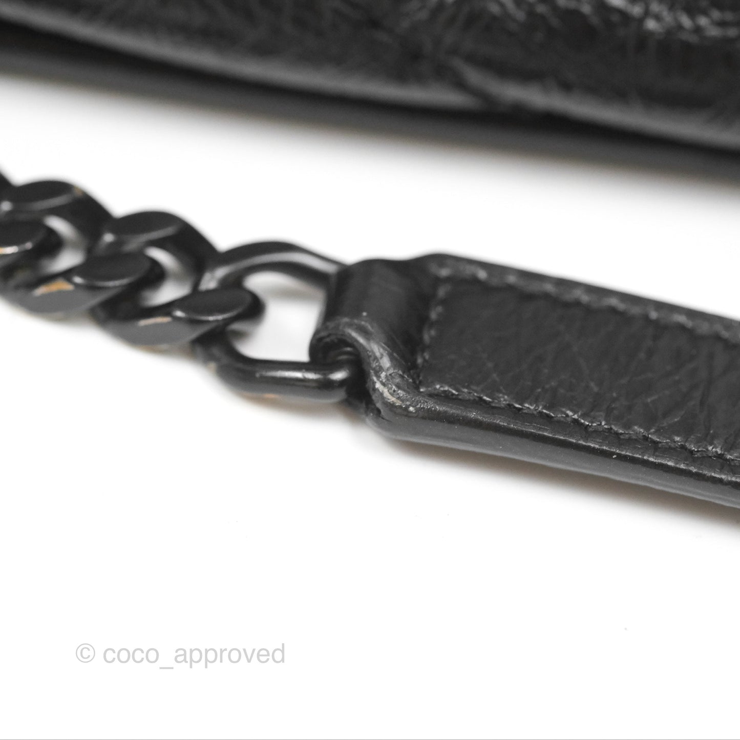 Saint Laurent Medium Niki Chain Bag Crinkled Calfskin So Black