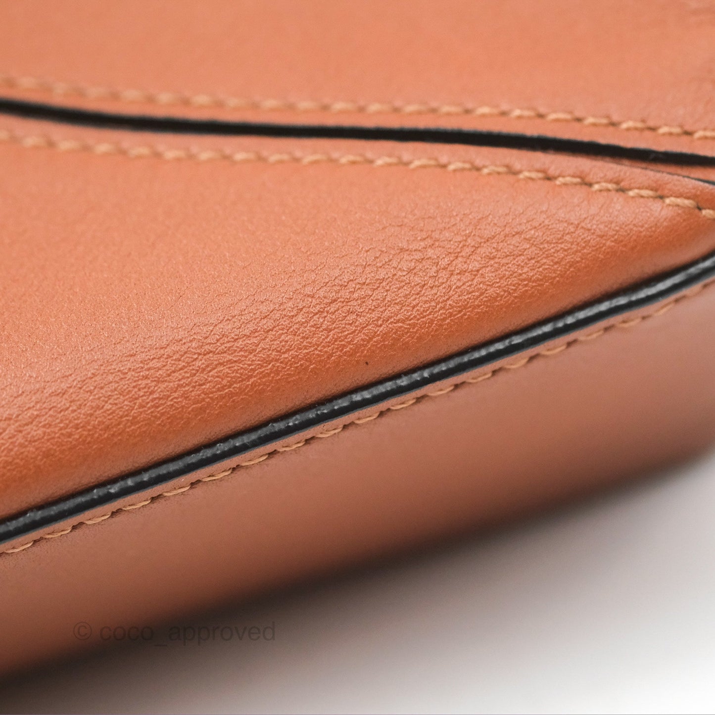 Loewe Nano Puzzle Bag Tan Calfskin Gold Hardware