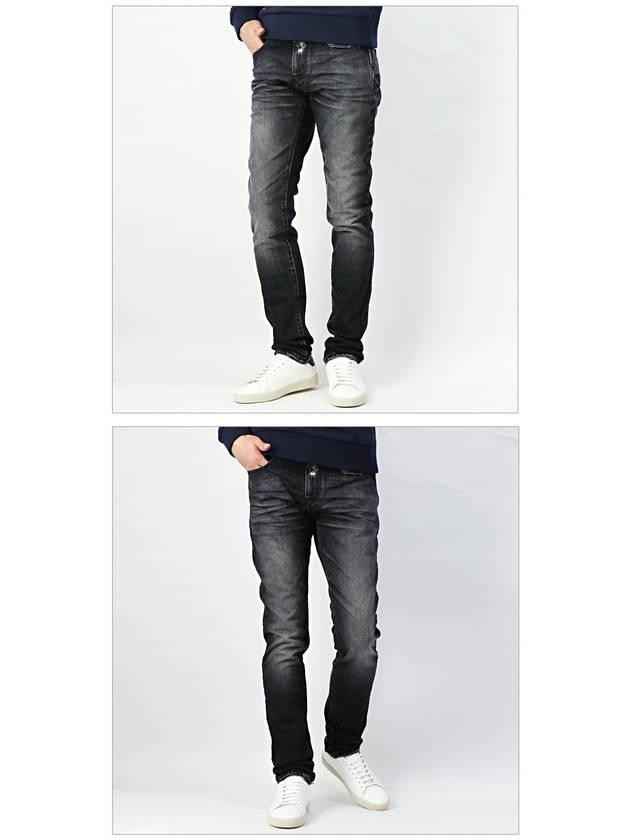 Luxury Saint Laurent Men's Washed Slim Jeans Black