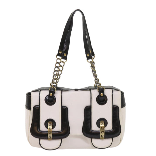 Luxury FendiHand Bag Leather Black White65124