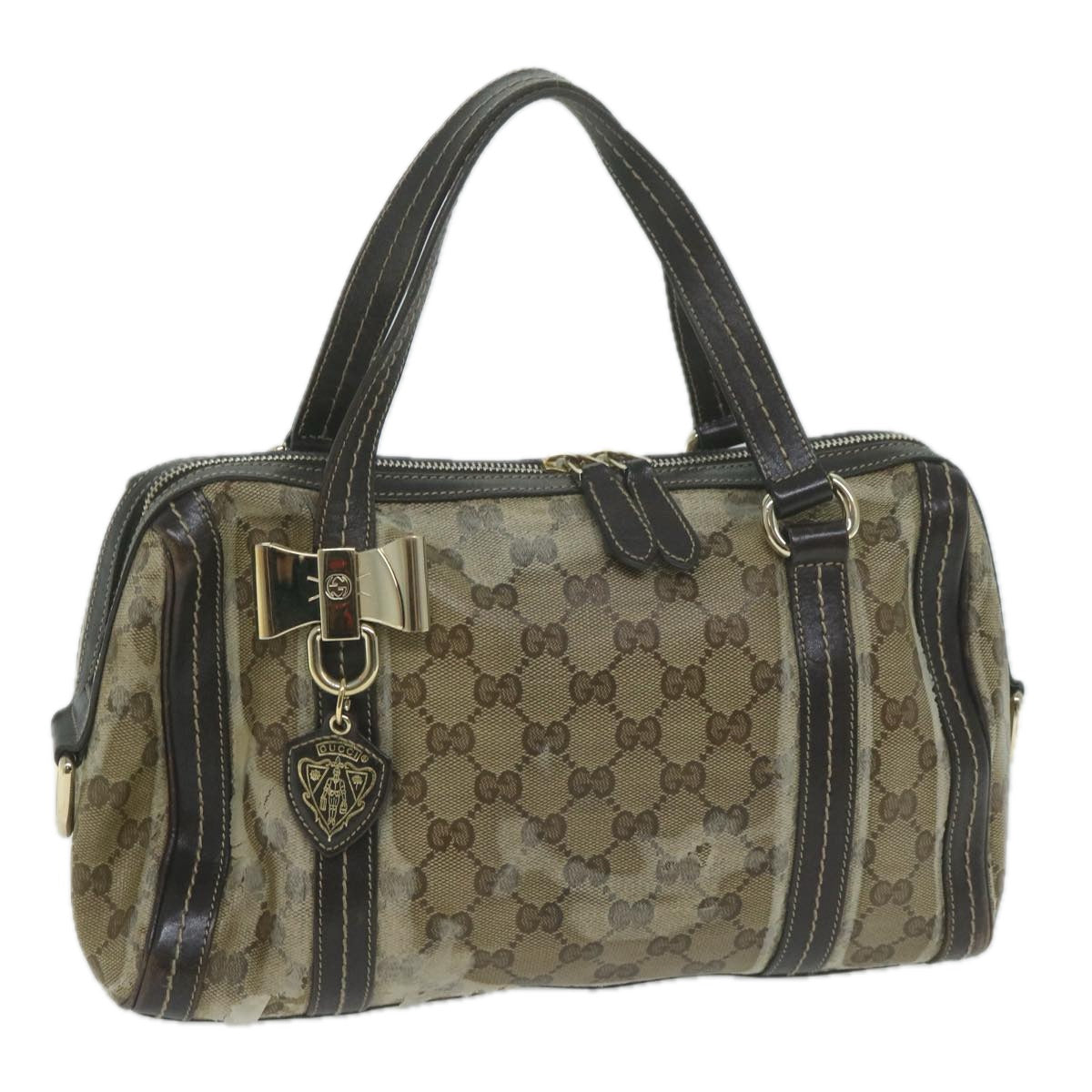 GUCCI GG Crystal Hand Bag Beige 181487  65143