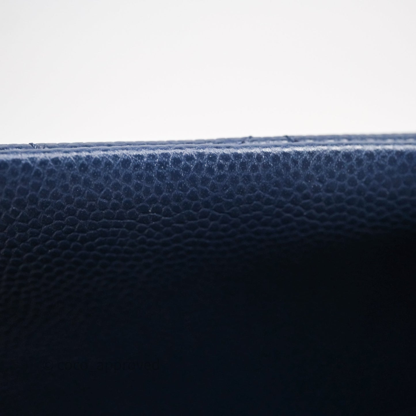 Chanel Medium Classic Flap Quilted Dark Blue Caviar Gold Hardware