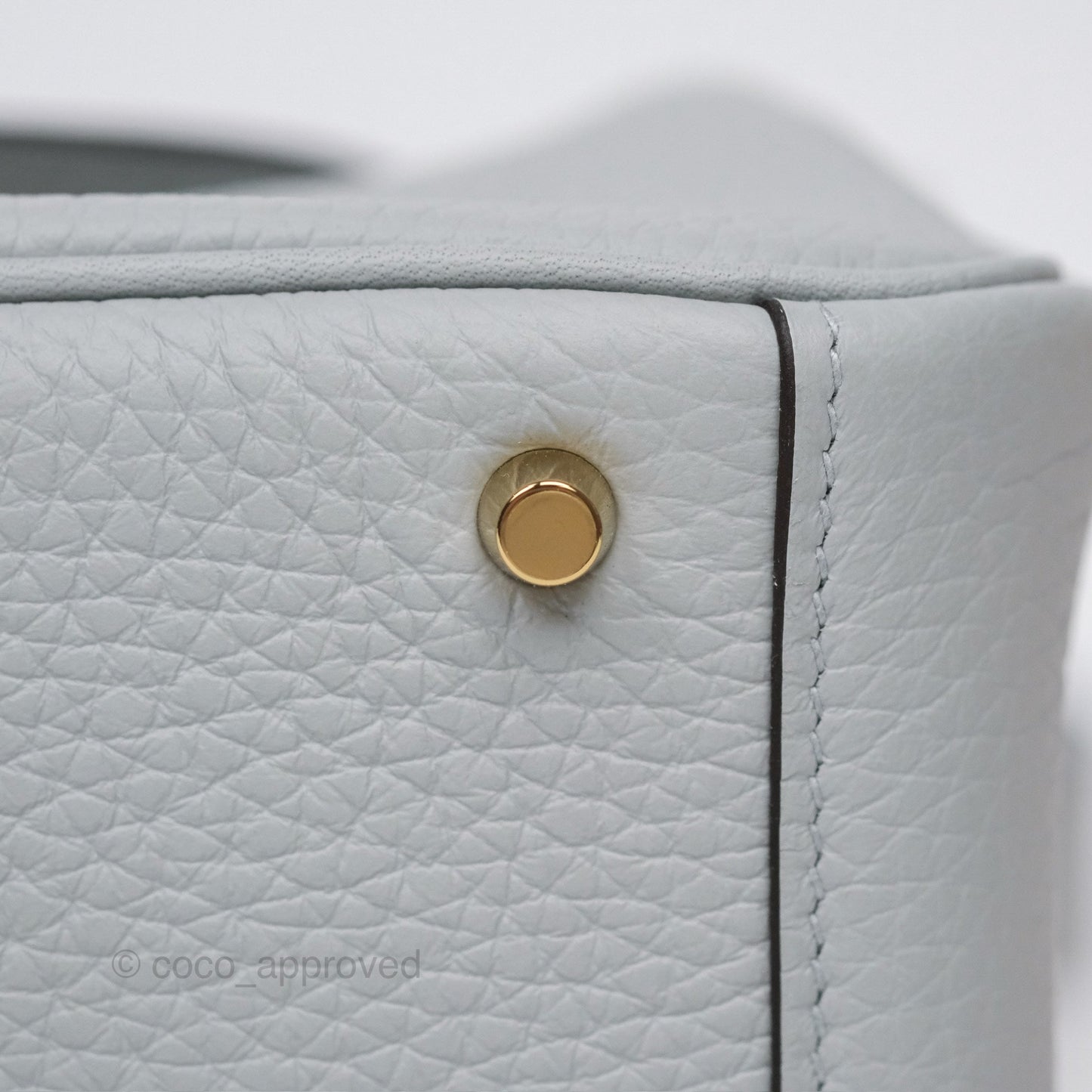 Hermès Mini Lindy 20 Blue Glacier 8U Clemence Gold Hardware