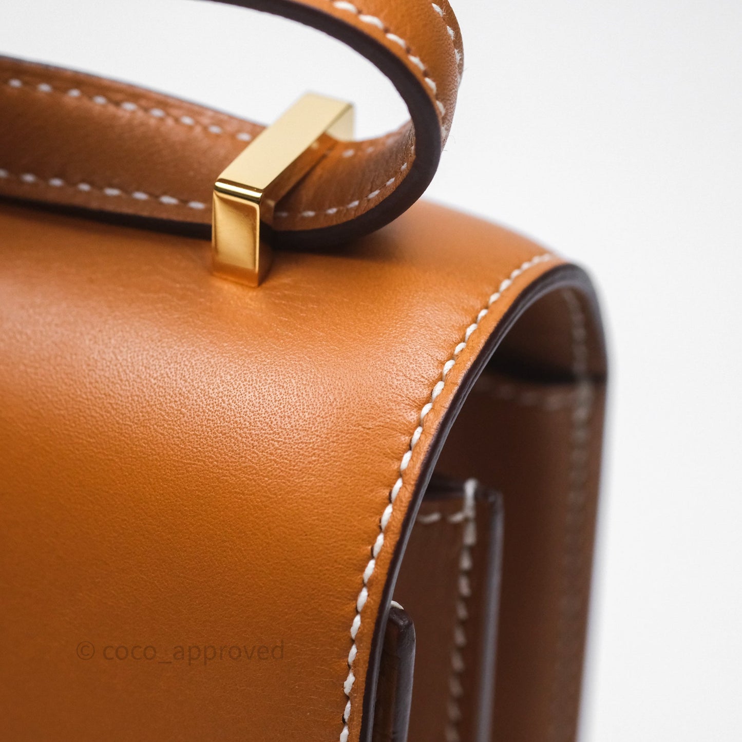 Hermès Constance Mini 18cm Naturel-Sablé 21 Butler Gold Hardware