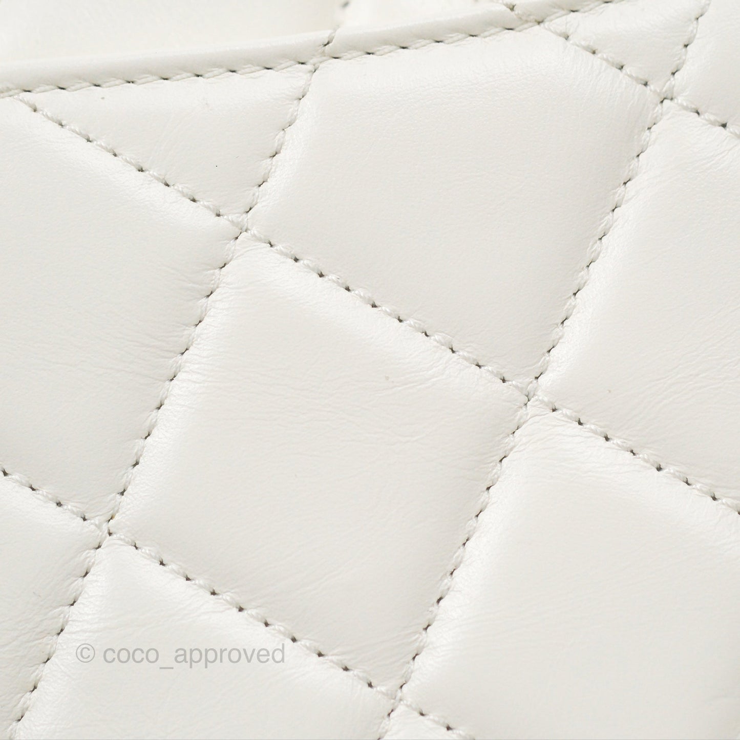 Chanel Rainbow Top Handle Flap Bag White Glazed Lambskin 23P