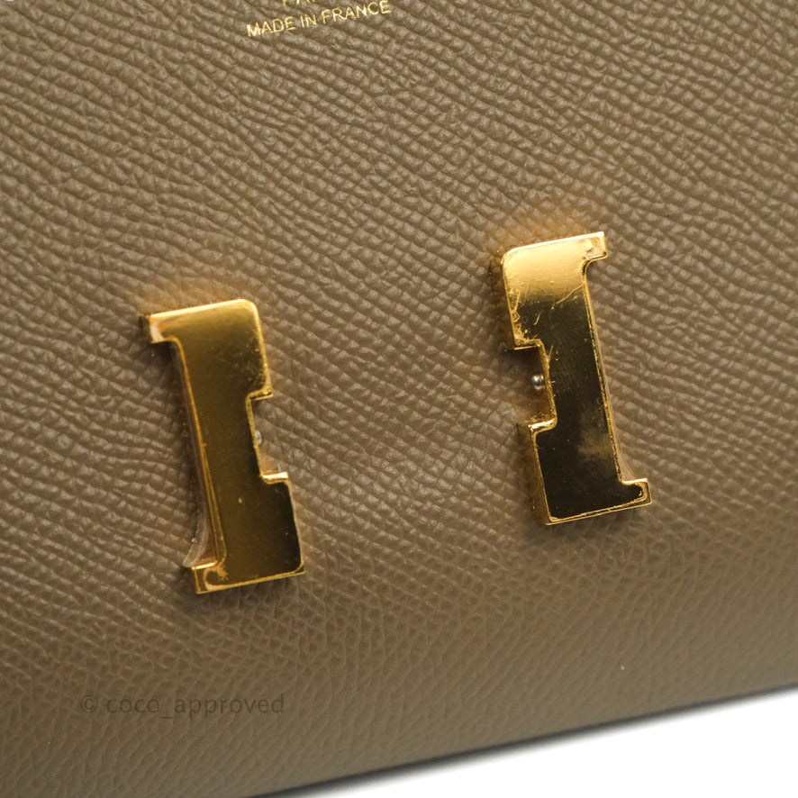 Hermès Constance Long To Go Wallet Etoupe Epsom Gold Hardware