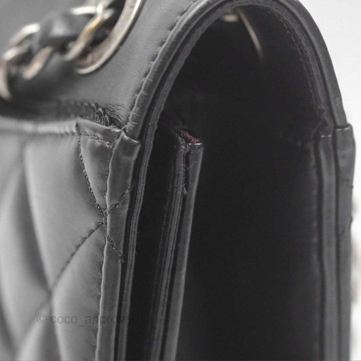 Chanel Quilted Ballerina Small Flap Bag Black Lambskin Ruthenium Hardware