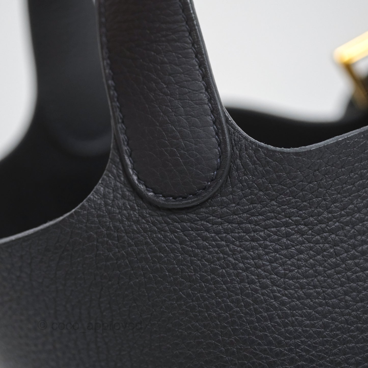 Hermès Picotin 22 Caban 3Y Clemence Gold Hardware