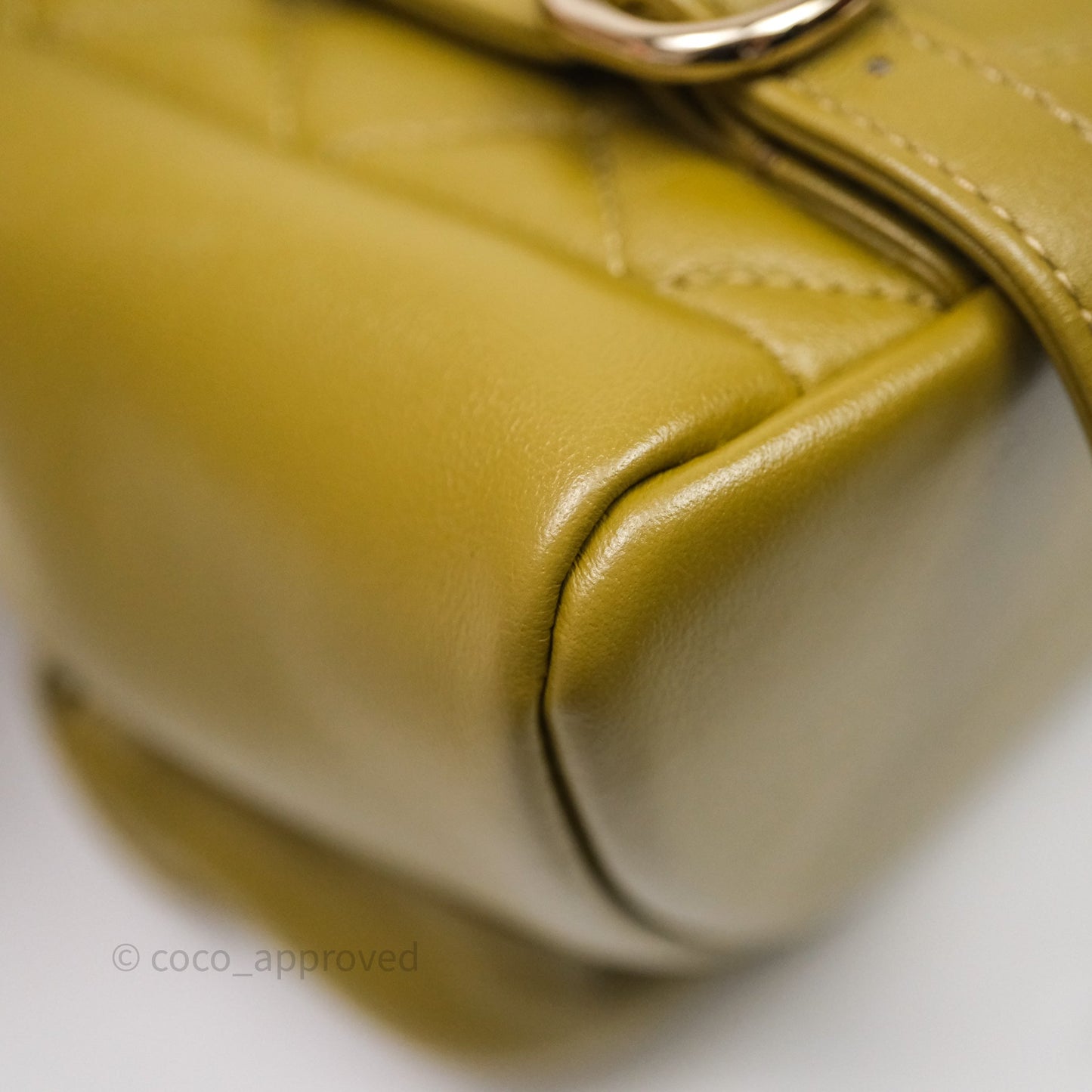 Chanel Mini Duma Backpack Olive Green Calfskin Gold Hardware