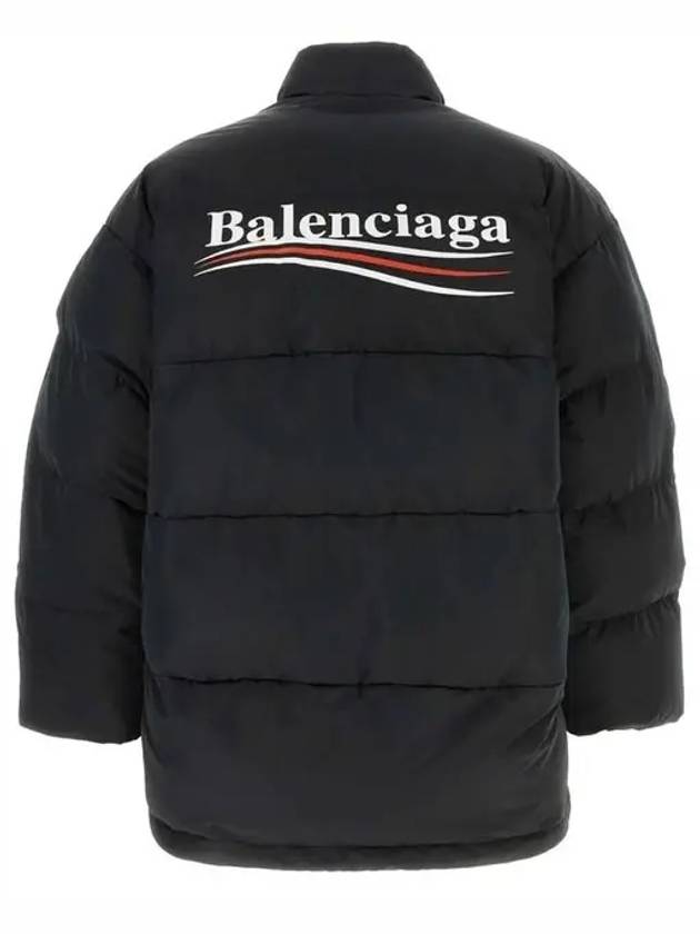 Luxury Balenciaga Political Wave Logo Padding Black