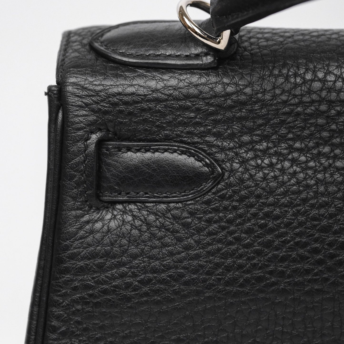 Hermès Kelly 28 Retourne Noir Black 89 Clemence Palladium Hardware