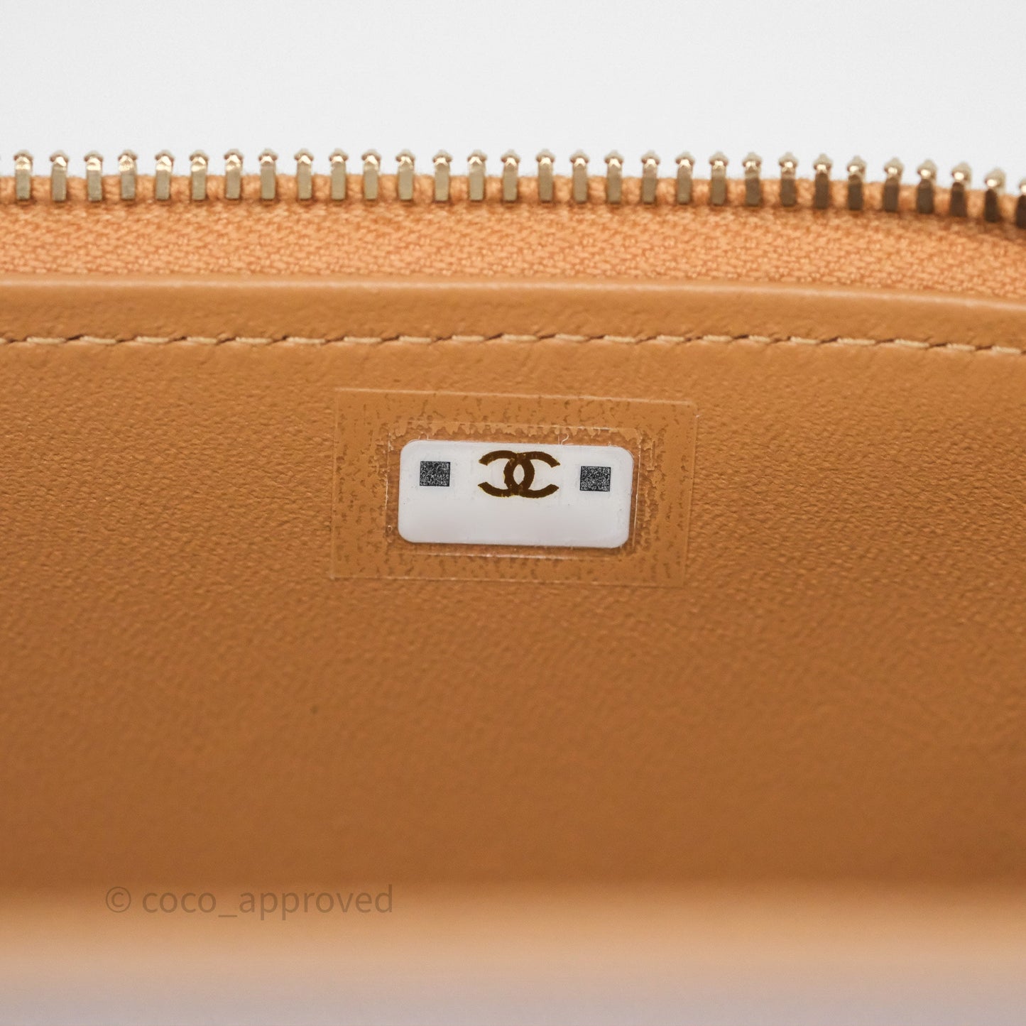 Chanel Top Handle Vanity with Chain Caramel Beige Lambskin Gold Hardware