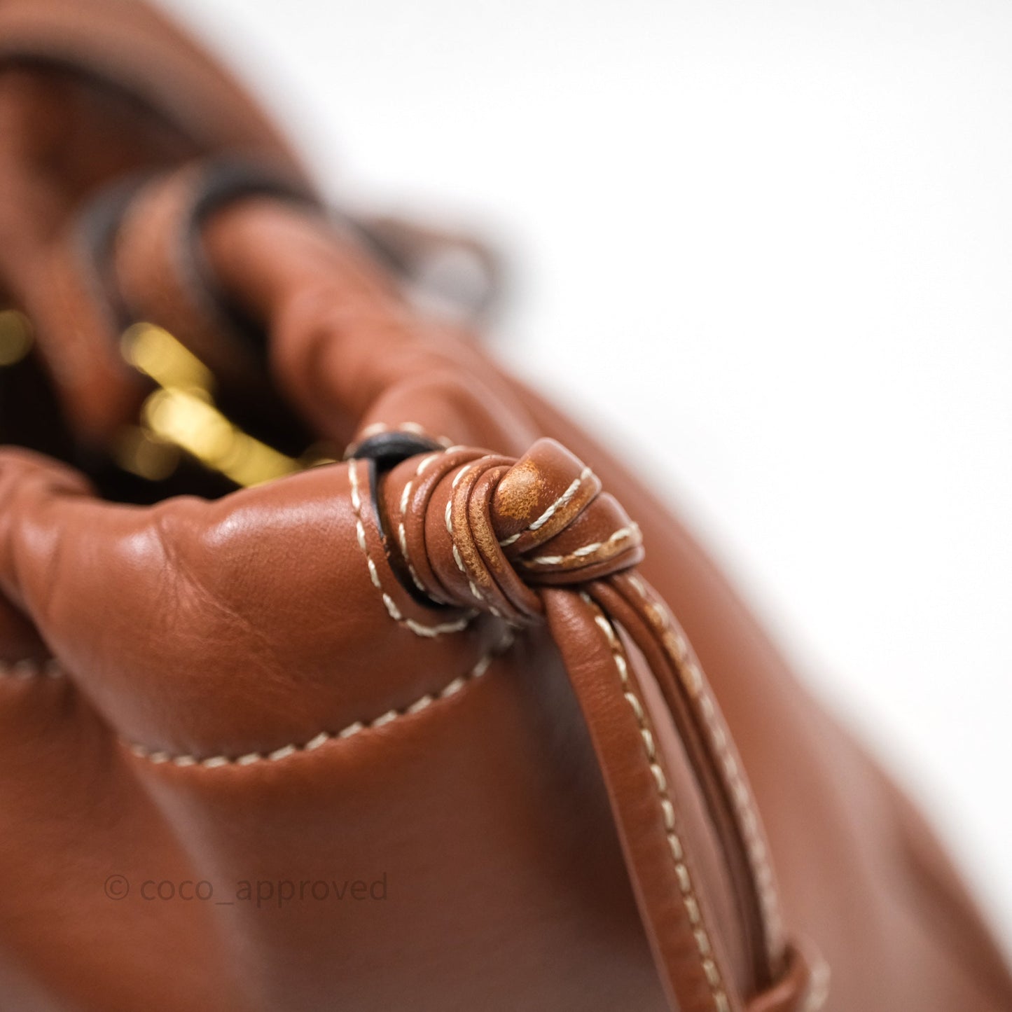 Celine Drawstring Cabas Tote Bag Triomphe in Grained Calfskin Tan