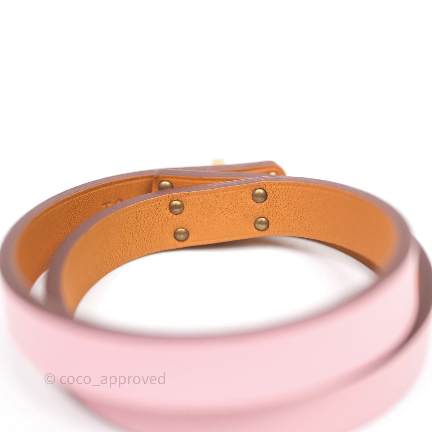 Hermès Kelly Double Tour Bracelet Rose Swift Rose Gold Hardware