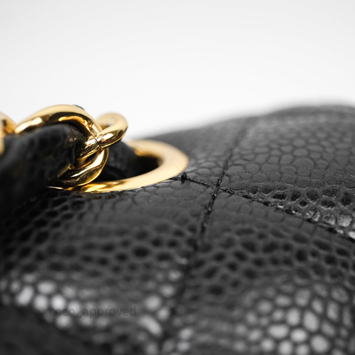 Chanel Classic Medium Flap Quilted Black Caviar Gold Hardware