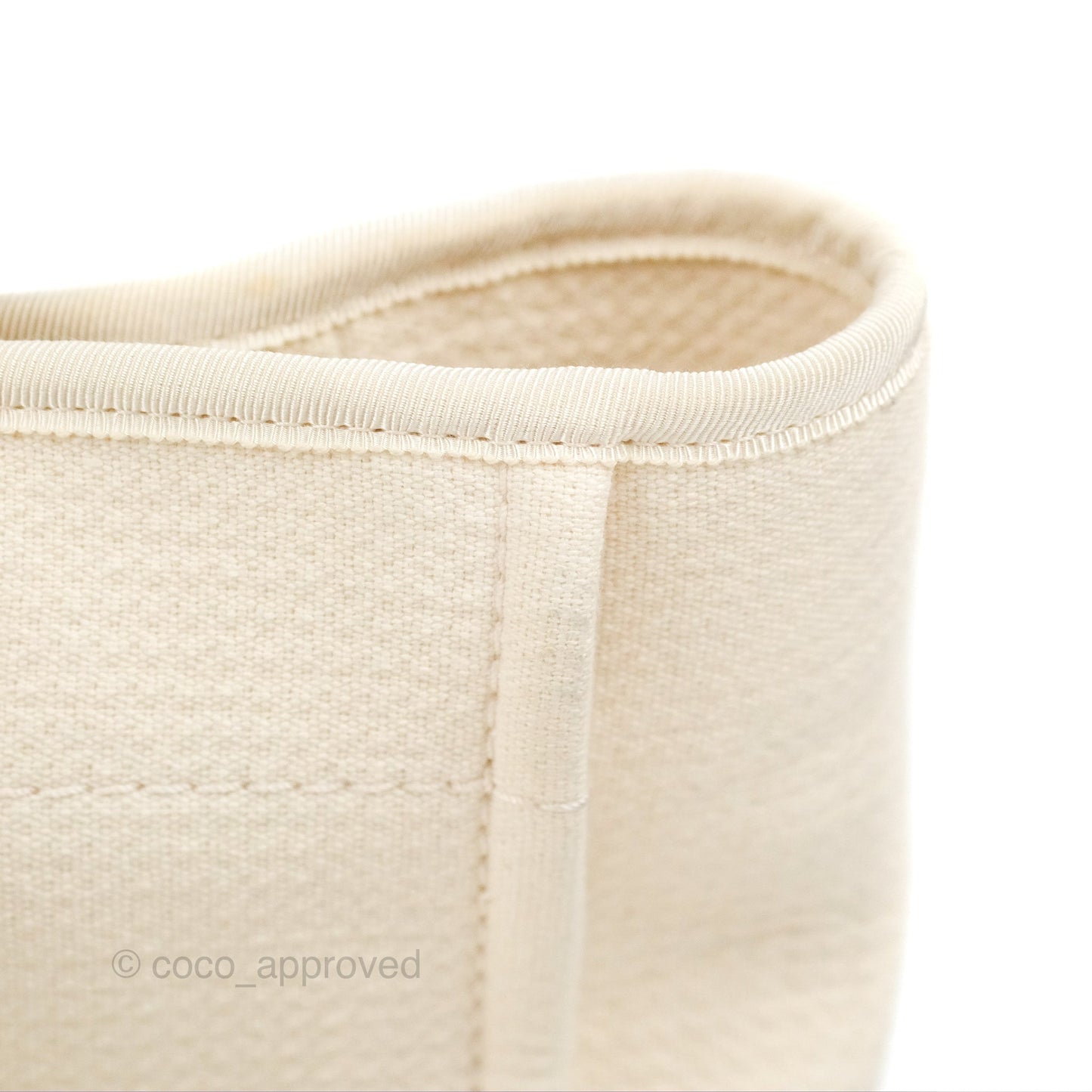 Chanel New Small Deauville Cream Ivory Canvas