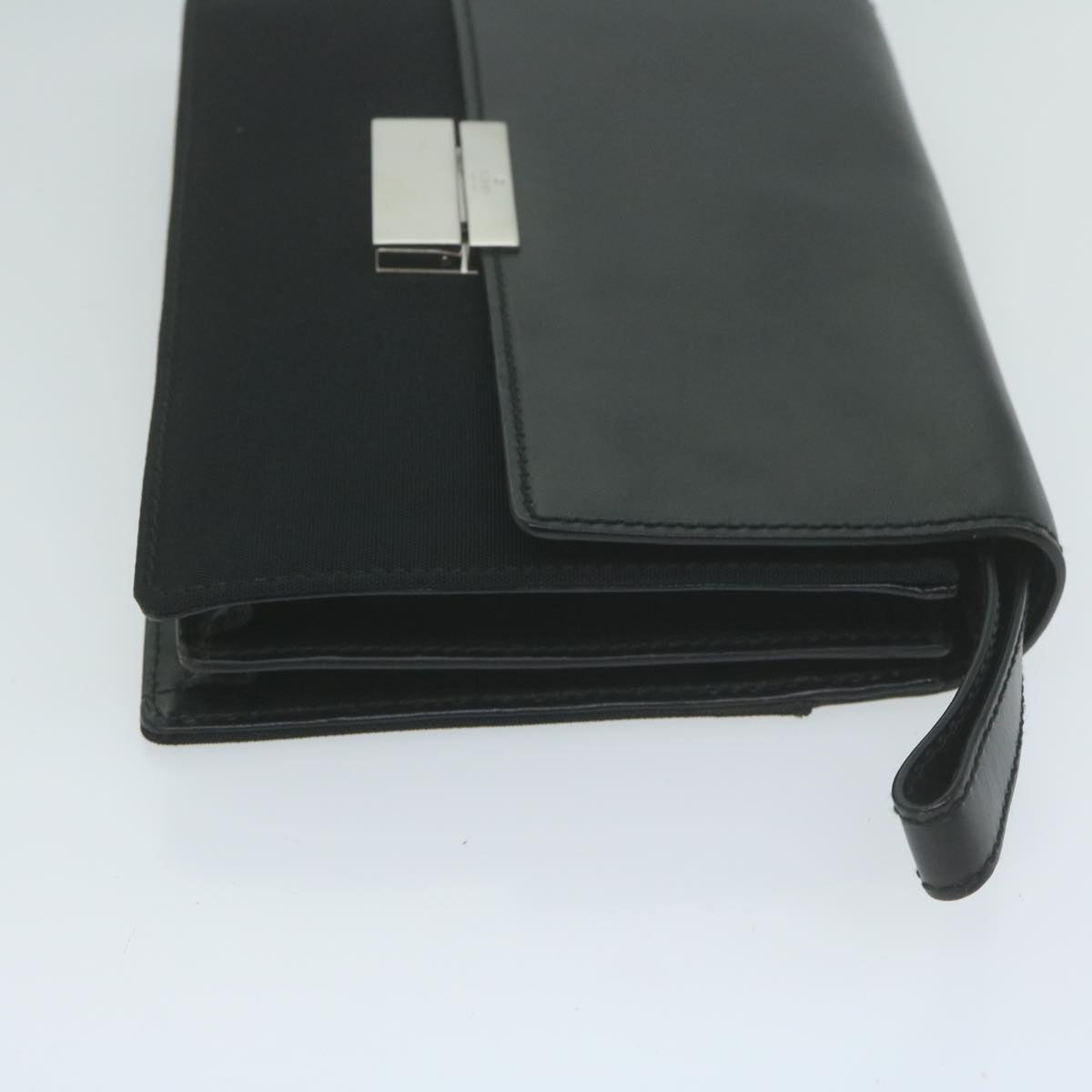 GUCCI Clutch Bag Leather Nylon Black 018 1613  65287