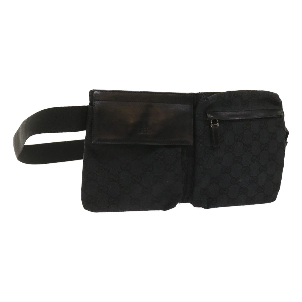 GUCCI GG Canvas Waist bag Black 018 1621  65296