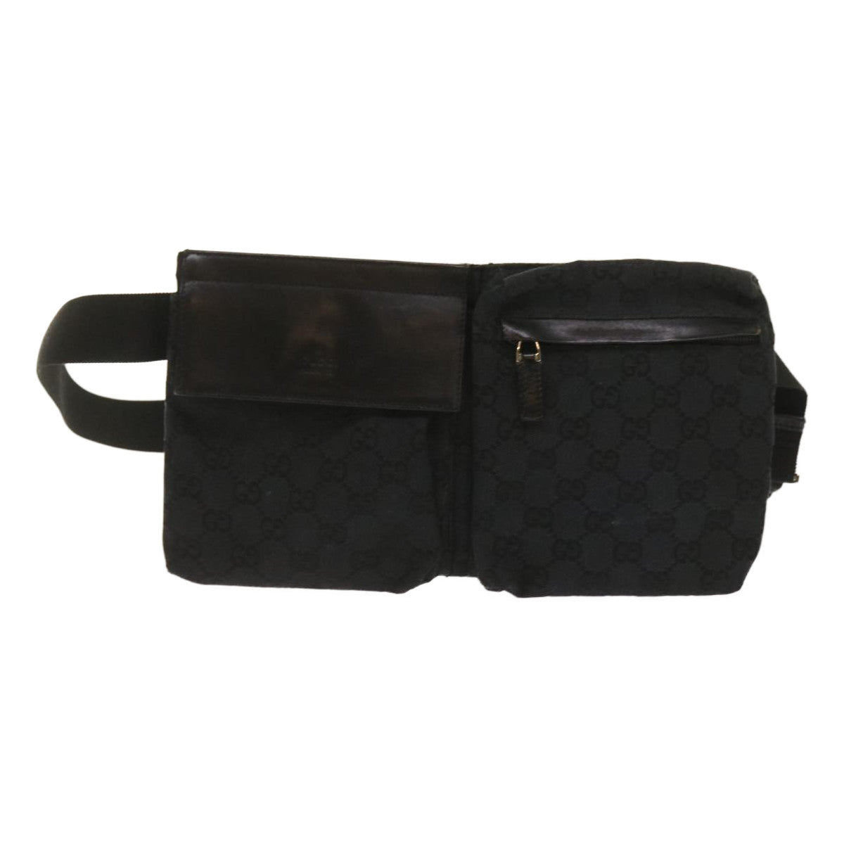 GUCCI GG Canvas Waist bag Black 018 1621  65296