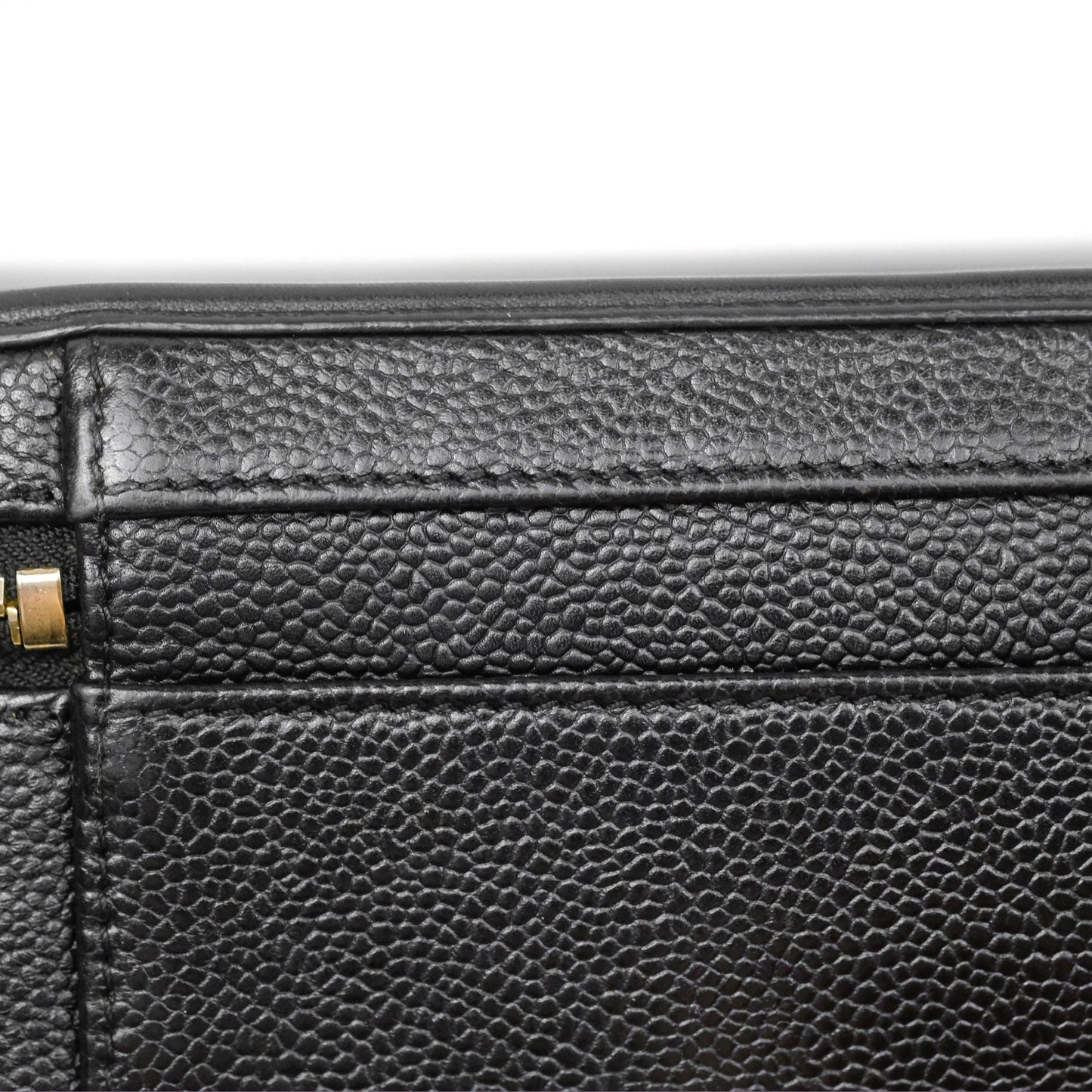 Chanel Quilted Medium CC Filigree Vanity Case Black Caviar Gold Hardware