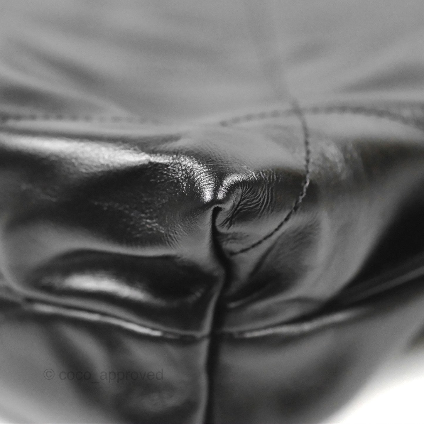 Chanel 22 Medium Shiny Calfskin Quilted Backpack Black